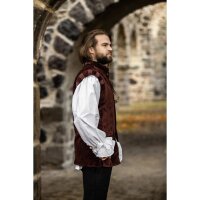 Gilet de velours noble rouge-brun "Pierre"