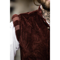 Gilet de velours noble rouge-brun "Pierre"