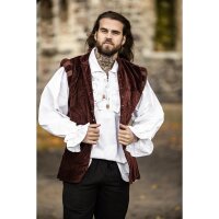 Gilet de velours noble rouge-brun "Pierre"