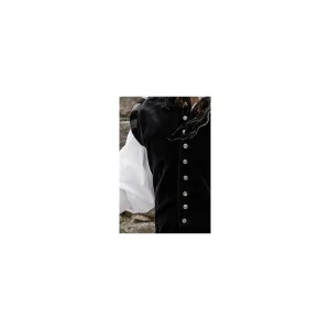 Gilet noble en velours noir "Pierre