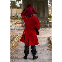 Chapeau en laine feutrée tricorne rouge "Hugo"