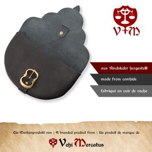 High medieval bag black D shape