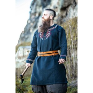 Viking tunic black-red &quot;Snorri&quot; with...