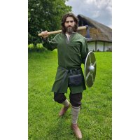 Tunique viking classique verte avec motif à nœuds "Hakon", manches longues