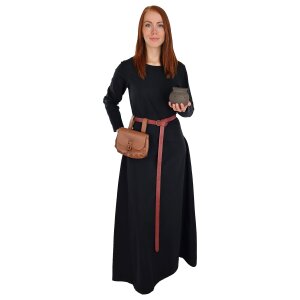 Robe ou sous-robe médiévale classique noire "Amalie"