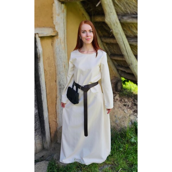 Robe ou sous-robe médiévale classique nature "Amalie"
