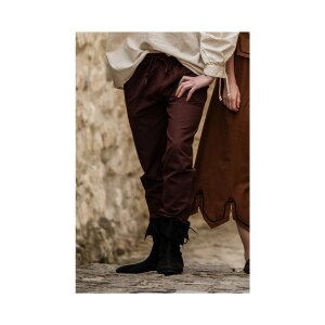 Pantalon médiéval avec élastique brun foncé "Veit