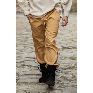 Pantalon médiéval avec élastique brun miel "Veit