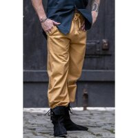 Pantalon médiéval avec élastique brun miel "Veit