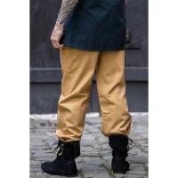 Pantalon médiéval avec élastique brun miel "Veit