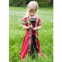 Robe médiévale fantastique pour enfants rouge-noir "Eleanor"