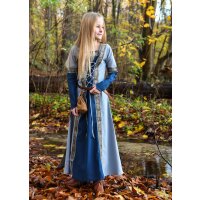 Robe médiévale fantaisie enfant bleue, manches longues "Eleanor"