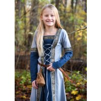 Robe médiévale fantaisie enfant bleue, manches longues "Eleanor"