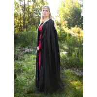 Cape médiévale avec garniture en velours, Noir