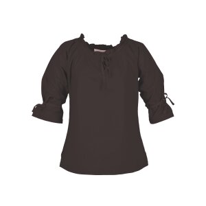 Blouse médiévale avec manches 3/4, marron "Birga"