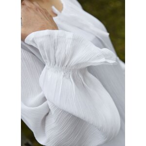 Sous-robe médiévale légère avec effet froissé, blanc