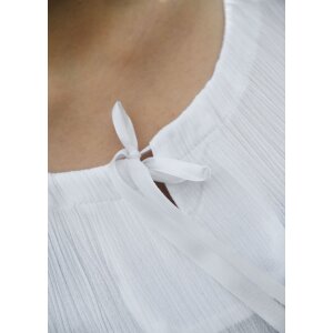 Sous-robe médiévale légère avec effet froissé, blanc