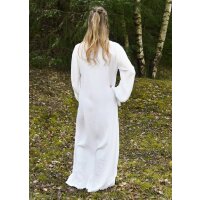 Sous-robe médiévale légère avec effet froissé, blanc