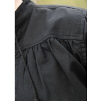 Chemise médiévale, manches courtes, noire