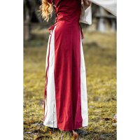 Robe médiévale rouge/naturelle "Genefe"