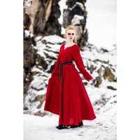 Robe viking 100% lin rouge "Anna"