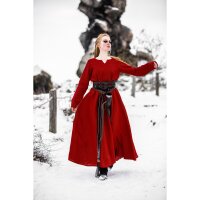 Robe viking 100% lin rouge "Anna"