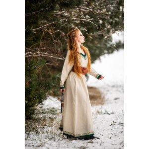 Robe viking nature/verte "Lagertha"