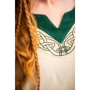 Robe viking nature/verte "Lagertha"