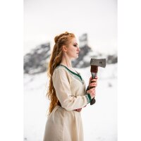 Robe viking nature/verte "Lagertha"