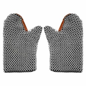 gants médiévaux en chaîne moufles non rivetées ID 10mm acier carbone