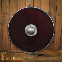 Bouclier rond viking en bois adapté au combat darène