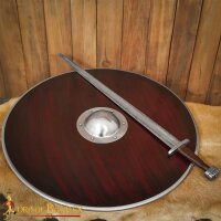 Bouclier rond viking en bois adapté au combat darène