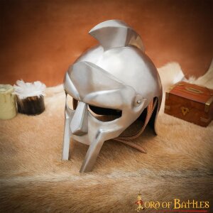 Casque légendaire en acier de gladiateur "Maximus" avec incrustation