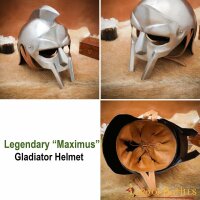 Casque légendaire en acier de gladiateur "Maximus" avec incrustation