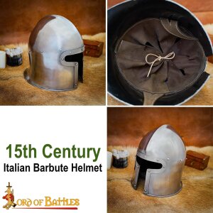 Casque italien Barbute du 15ème siècle Inspiré par lhistoire 16 Gauge (1,6 mm)