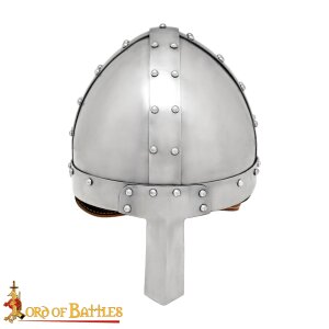 casque médiéval normand en acier à nez avec incrustation de cuir 16 Gauge (1,6 mm)