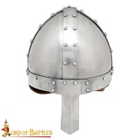 casque médiéval normand en acier à nez avec incrustation de cuir 16 Gauge (1,6 mm)