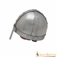 casque médiéval normand en acier à nez avec incrustation de cuir 16 Gauge (1,6 mm)