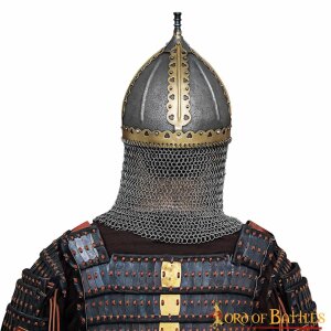 10e siècle Viking Varangian Rus Slav Gnezdovo Casque avec brins de chaîne non rivetés 16 Gauge (1,6 mm)