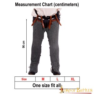 Jambières en chaîne avec garnitures en cuir,...