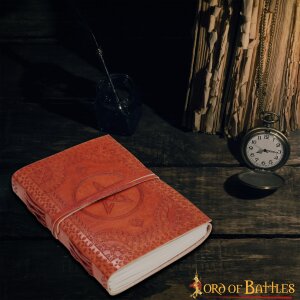 Journal "pentagramme médiéval" en cuir Carnet de chansons Carnet de notes