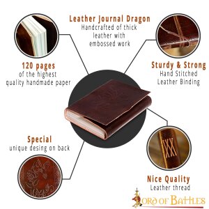 "The Dragon Journal" Journal en cuir fait main Carnet de notes