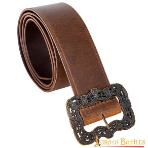 Ceinture large en cuir faite main