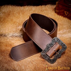 Ceinture large en cuir faite main