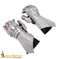 Gants darmure médiévaux tardifs / gothiques en acier 18 Gauge (1,3 mm)