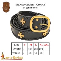 Ceinture médiévale de croisé noir