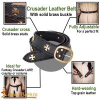 Ceinture médiévale de croisé noir