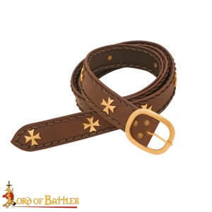 Ceinture médiévale de croisé marron