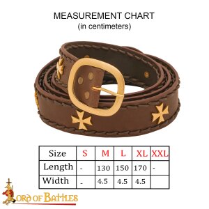 Ceinture médiévale de croisé marron