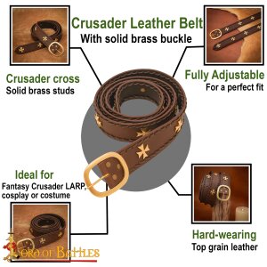 Ceinture médiévale de croisé marron